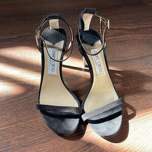 Jimmy Choo Black Strap Heels. EU 38